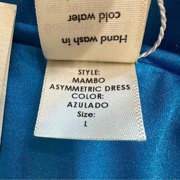 BAOBAB Collection Mambo Asymmetric Cut Out Mini‎ Dress Azulado Blue Large New - Picture 14 of 15